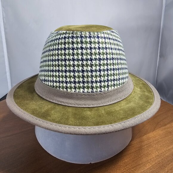 Eco Soho Suede / Fabric Fedora American Hat Makers | Sage | Small RARE - Picture 7 of 9